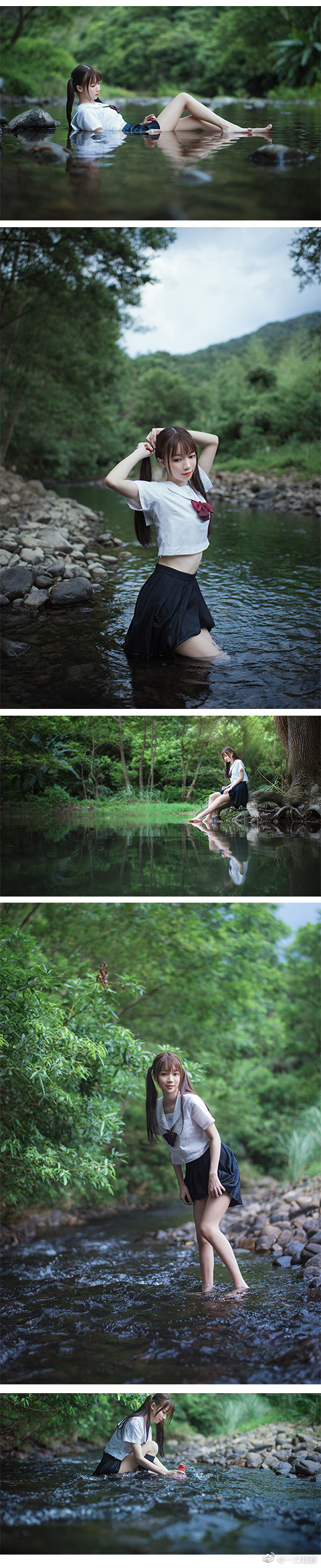 JK制服超话# 🍃 澄澈点轻风 灿烂的笑着出镜 :一口音酱摄影\后期 :@我是 预览 6