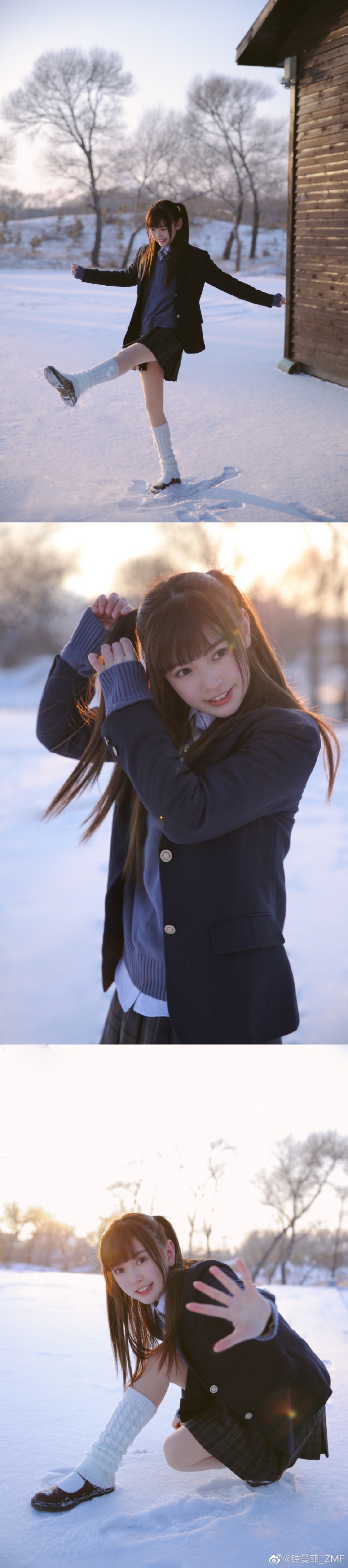 ❄️❄️❄️你喜欢这样的冬天吗？摄影、后期@小夏目_ jk制服毛衣@有点手癌的小 预览 2