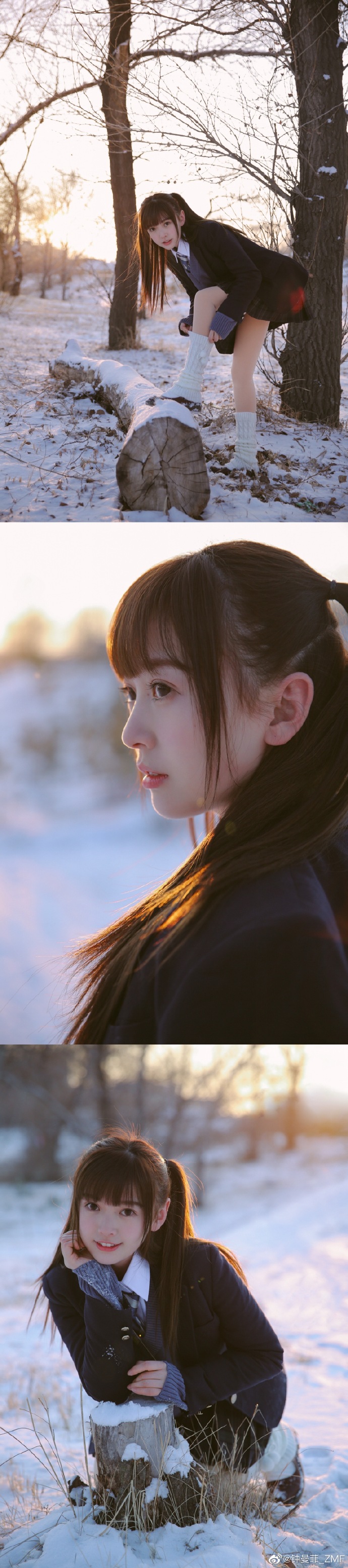 ❄️❄️❄️你喜欢这样的冬天吗？摄影、后期@小夏目_ jk制服毛衣@有点手癌的小 预览 4