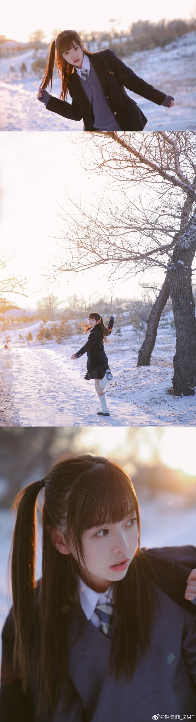 ❄️❄️❄️你喜欢这样的冬天吗？摄影、后期@小夏目_ jk制服毛衣@有点手癌的小 预览 5
