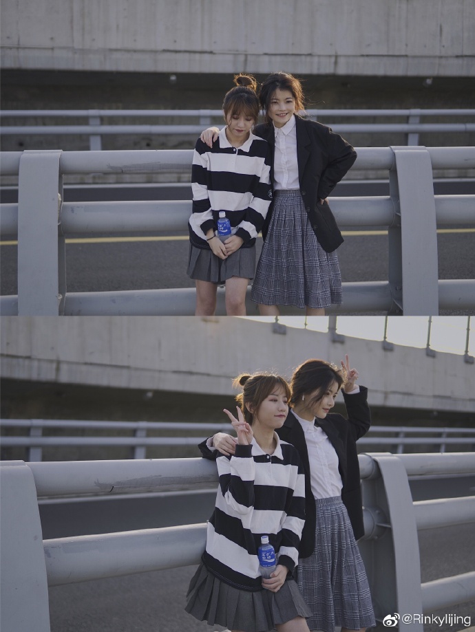 是春天该有的样子和@铁板豆腐小公主 穿一身伪jk制服装嫩啦！### ​ 预览 4