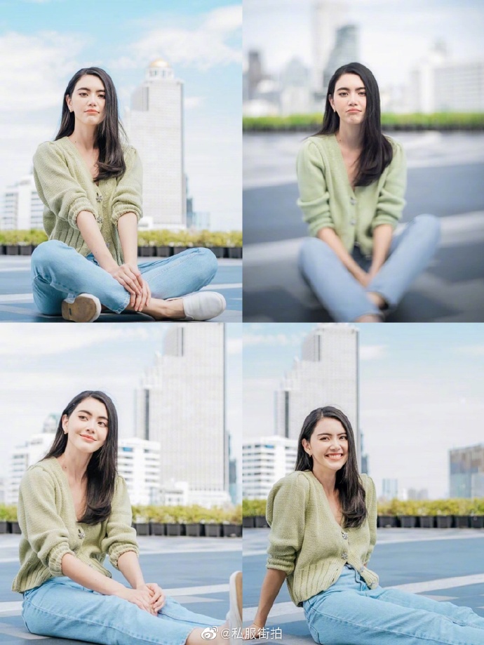 Davika｜泰国女星Mai更新日常私服写真，身穿牛油果绿色针织衫搭配浅蓝色丹宁 预览 6