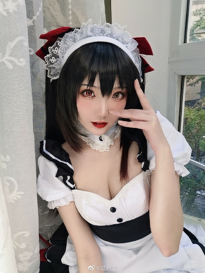 cosplay超话# 是女仆三三～这套自拍会收录在时崎狂三主题写真本【Nigh 预览 2