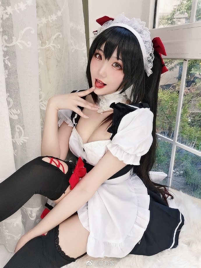 cosplay超话# 是女仆三三～这套自拍会收录在时崎狂三主题写真本【Nigh 预览 4