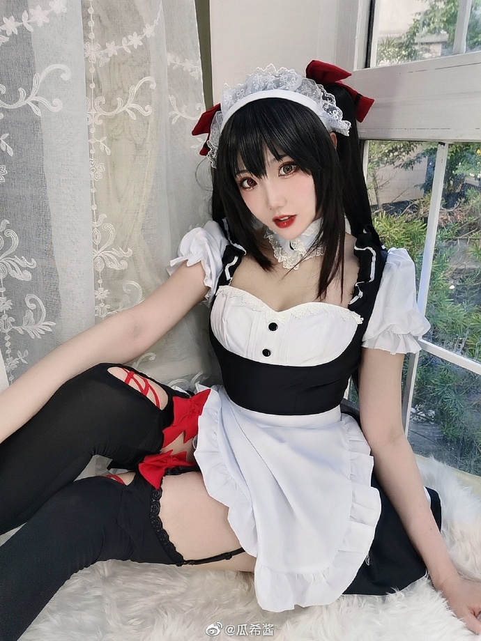 cosplay超话# 是女仆三三～这套自拍会收录在时崎狂三主题写真本【Nigh 预览 6