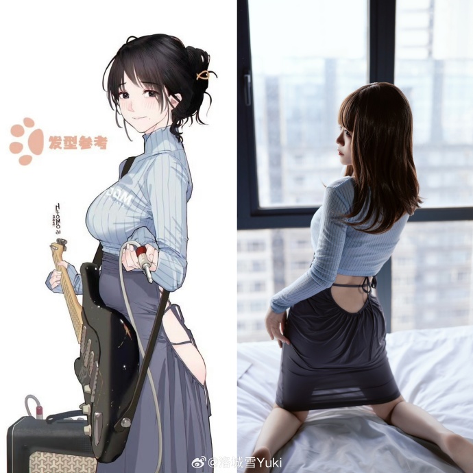 “哥，帮我系一下”吉他妹妹（33p）×贝斯妹妹（27p）​服装是Hitomio老 预览 2