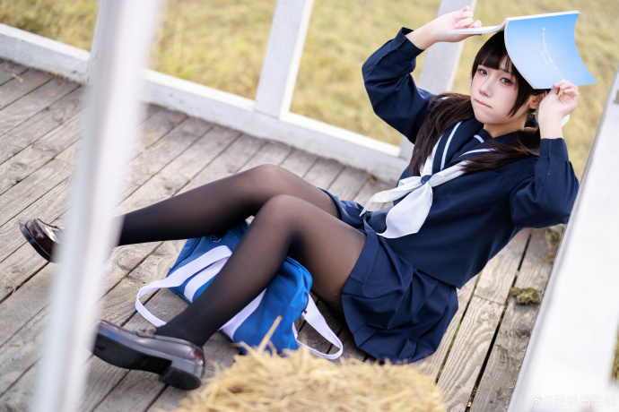 小柚Yuziki超话## jk写真｜提前放课的日子要一起去吃点心🥧～📷@hay 预览 3