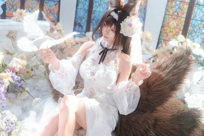 【碧蓝航线】天城誓约花嫁『水月花烛』cos “即使主上一如既往，鳐也想要做出改变 预览 5