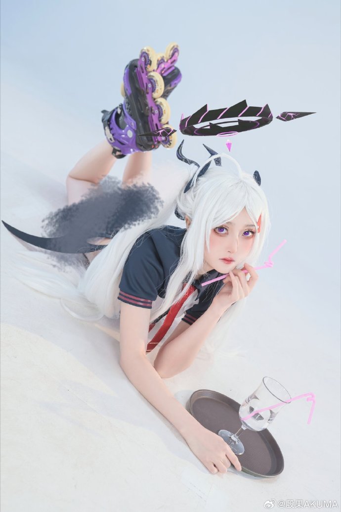 cosplay超话 欢迎光临小恶魔的餐厅✌🏻【COS正片】蔚蓝档案 空崎日奈同 预览 6