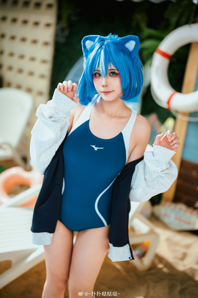 cosplay超话## 游泳部要招生了！曲奇：扑扑O网页链接 📷：@土拨鼠i_ 预览 2