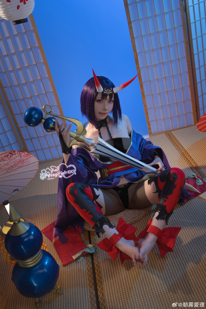 fgo超话 酒吞童子cos正片💜❤️🖤“平日承蒙您多方宠爱，奴家也很是欢喜呢～ 预览 3
