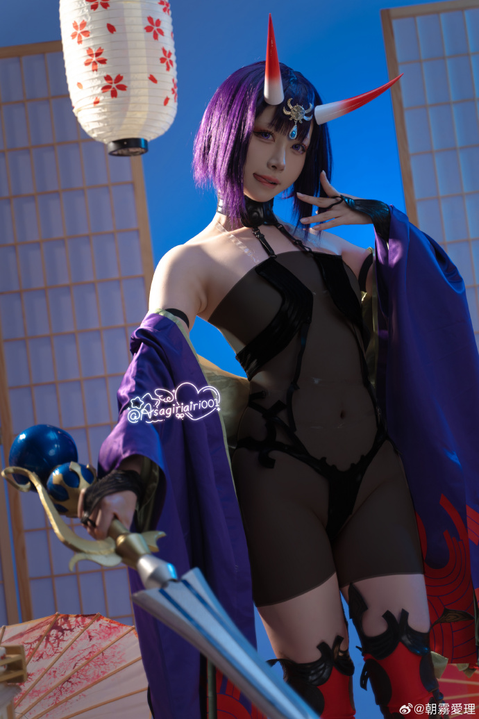 fgo超话 酒吞童子cos正片💜❤️🖤“平日承蒙您多方宠爱，奴家也很是欢喜呢～ 预览 4