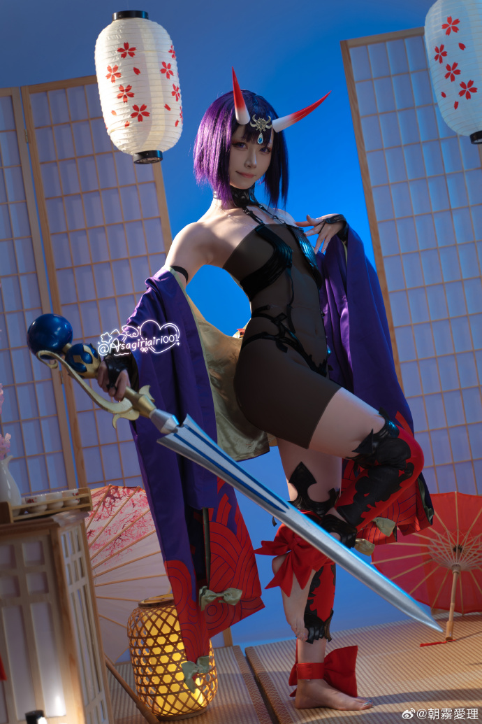 fgo超话 酒吞童子cos正片💜❤️🖤“平日承蒙您多方宠爱，奴家也很是欢喜呢～ 预览 6