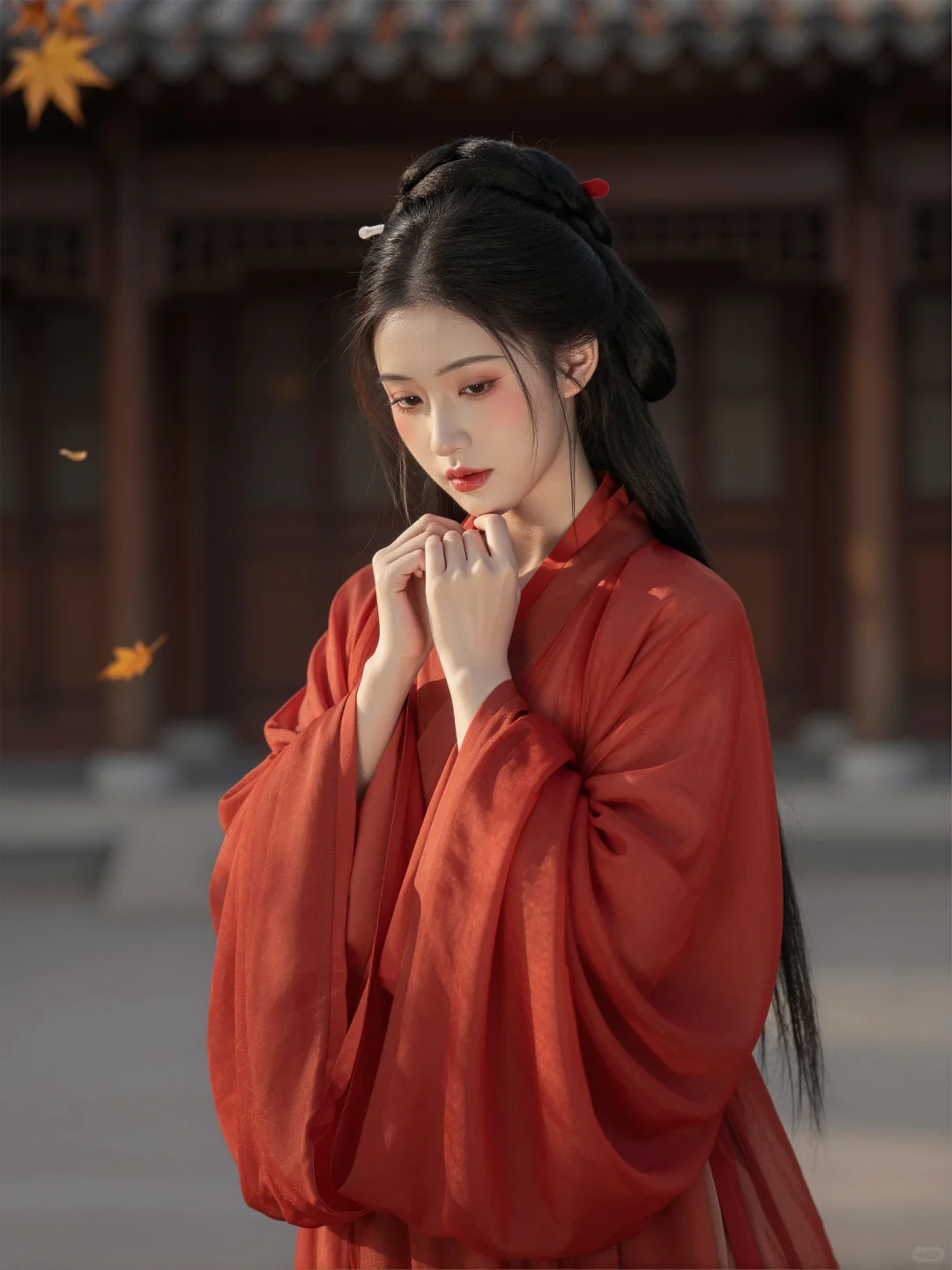 温柔光影下的东方美学，古风少女汉服写真 预览 4
