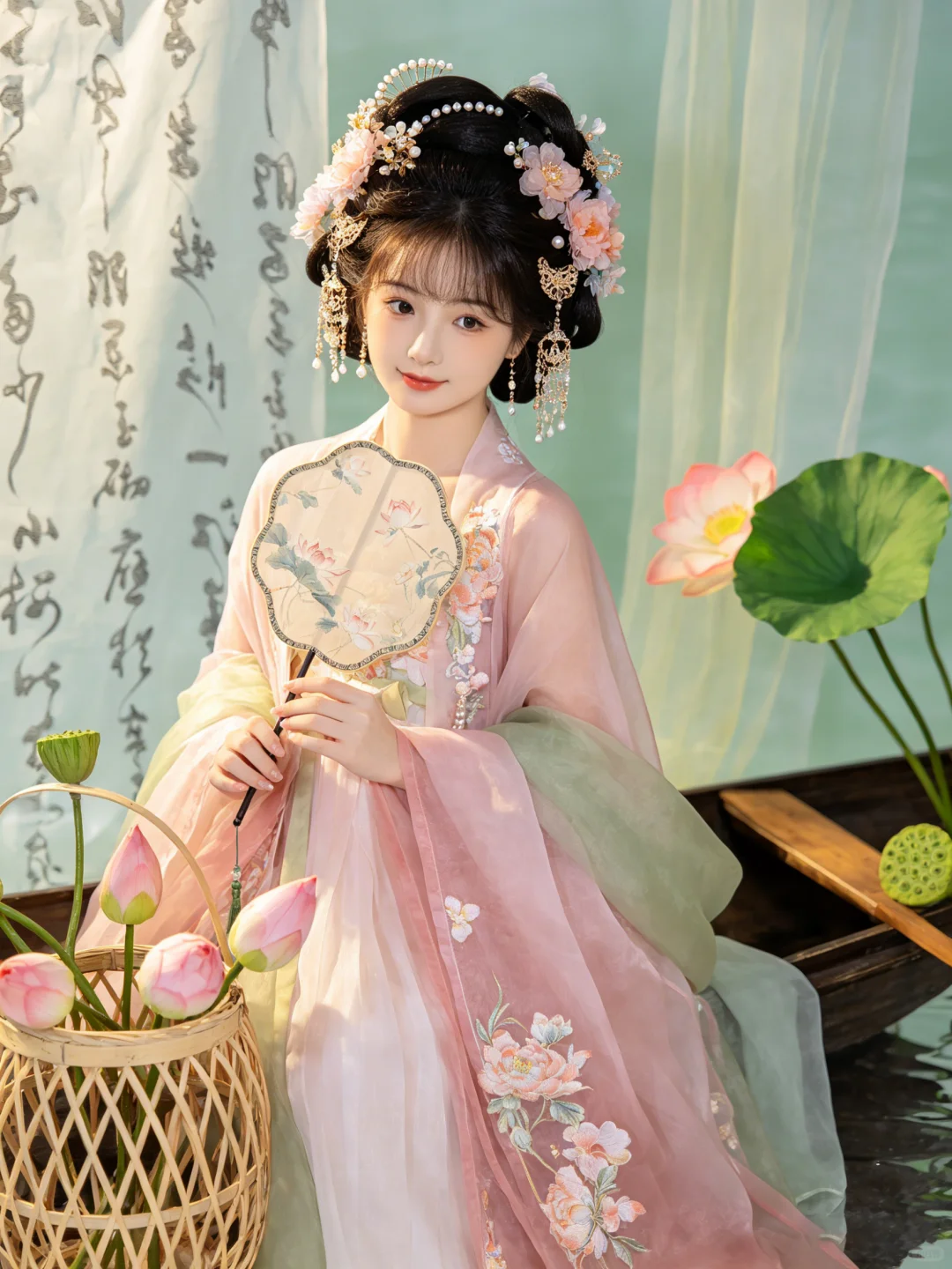 荷花的清冷感，清风徐来，荷叶轻摇~附口令